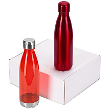 Подарочный набор с термосом и бутылкой Bottle set, красный