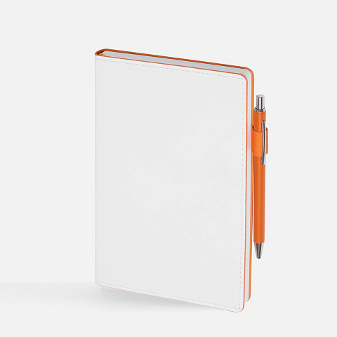 Ежедневник White Shall, недатированный, бело-оранжевый - рис 5.