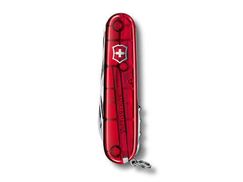 Нож перочинный VICTORINOX Huntsman, 91 мм, 15 функций, полупрозрачный красный - рис 3.