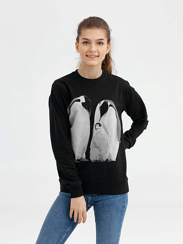 Свитшот Like a Penguin, черный - рис 2.