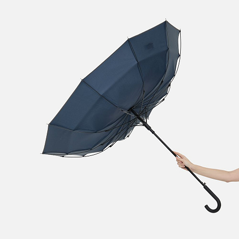 Зонт-трость Abrego, темно-синий - рис 8.