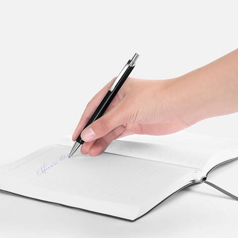 Ручка шариковая Alumno, черная - рис 5.