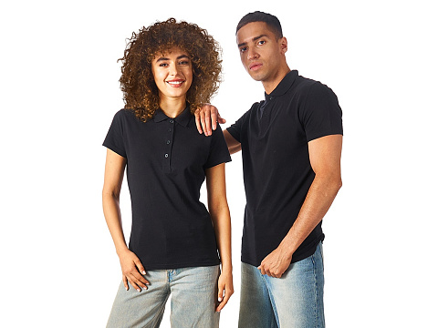 Рубашка поло First женская, черный - рис 5.