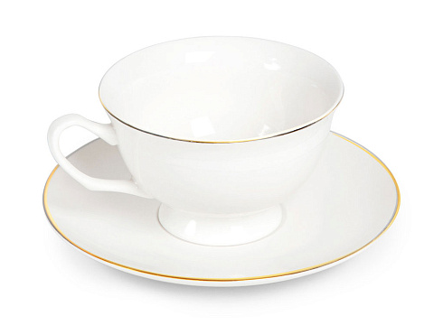 Чайная пара с золотой каймой, 200мл - рис 2.