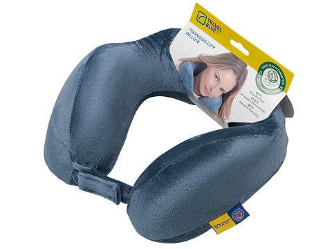 Подушка для путешествий с эффектом памяти Travel Blue Tranquility Pillow, увеличенная (212), цвет синий - рис 5.