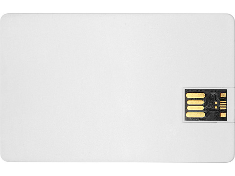 Флеш-карта USB 2.0 16 Gb в виде пластиковой карты "Card", белый - рис 4.