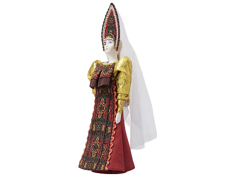 Подарочный набор: кукла фарфоровая, крем-мед, красный - рис 13.