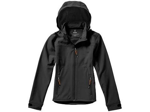 Куртка софтшел Ланглей женская, антрацит - рис 7.