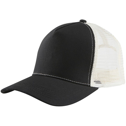 Бейсболка Blink, черная с молочно-белым - рис 2.