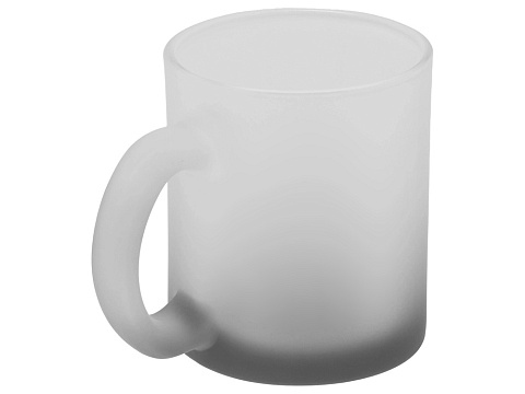 Стеклянная матовая кружка с градиентом для сублимации, черный Ombre Sub - рис 3.