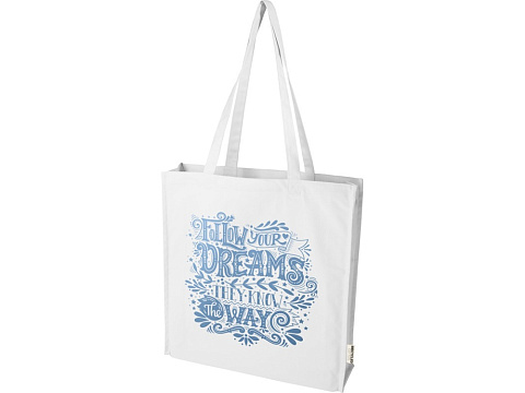 Florida эко-сумка с ластовицей плотностью 270 г/м² - Белый - рис 6.