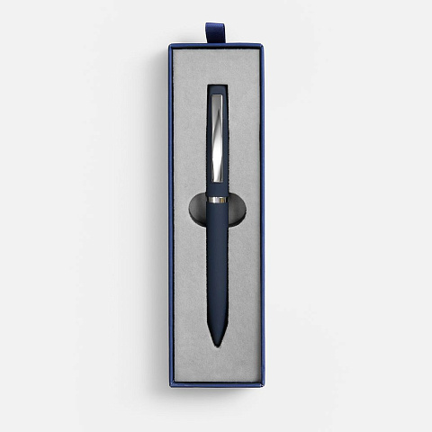 Ручка шариковая Bolt Soft Touch в футляре, синяя - рис 3.