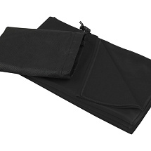 Lucas спортивное полотенце из переработанного полиэстера 70х140 см - сплошной черный