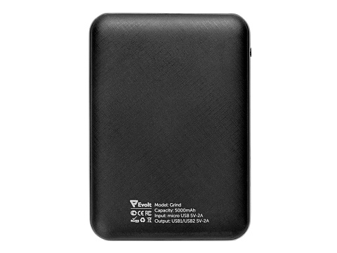 Портативное зарядное устройствоGrind, 5000 mAh, черный - рис 6.