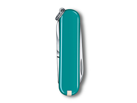 Нож-брелок VICTORINOX Classic SD Colors Mountain Lake, 58 мм, 7 функций, тёмно-бирюзовый - рис 3.