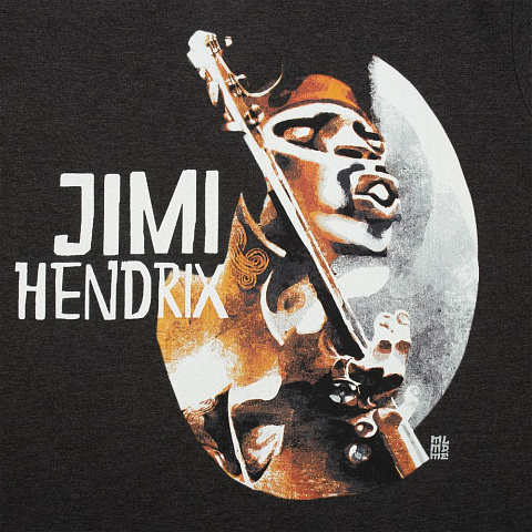 Футболка «Меламед. Jimi Hendrix», черный меланж - рис 5.