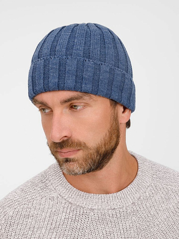 Шапка Metelitsa, синий меланж (джинс) - рис 5.