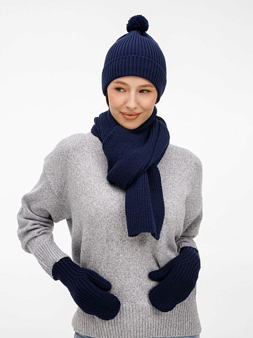 Шапка Catch Match с помпоном, темно-синяя - рис 9.