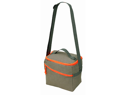 Изотермическая сумка-холодильник Neo Classic c контрастной молнией, серый/оранжевый