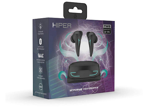Беспроводные наушники HIPER TWS Mercury X14 (HTW-MX14) Bluetooth 5.1 гарнитура, Черный (Р) - рис 8.