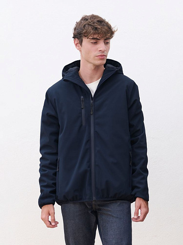 Куртка софтшелл с капюшоном мужская Falcon Men, ярко-синяя (royal) - рис 5.