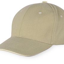 Бейсболка New Castle F 6-ти панельная, оливковый/натуральный