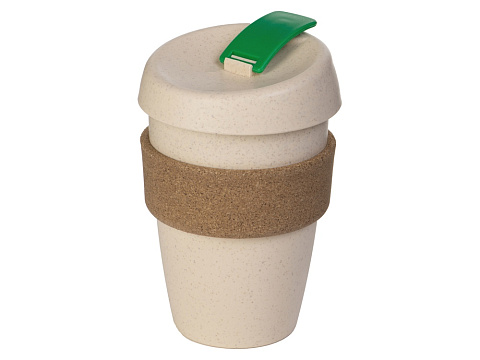 Стакан из пшеничного волокна с двойными стенками Pino, зеленый - рис 2.