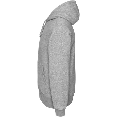 Толстовка мужская Hooded Full Zip серый меланж - рис 4.