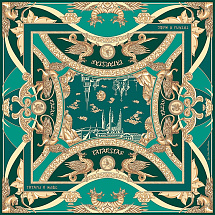 Платок Казань Драгоценная изумрудный