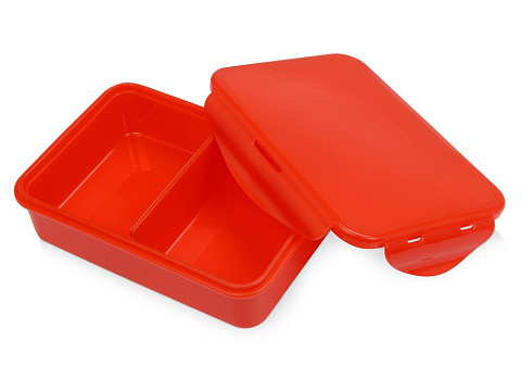 Герметичный ланч-бокс Foody с двумя секциями, 650мл, красный - рис 3.