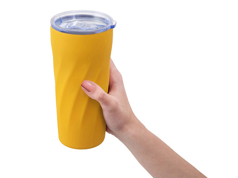 Подарочный набор FAMILY с термосом и термокружкой, желтый - рис 4.