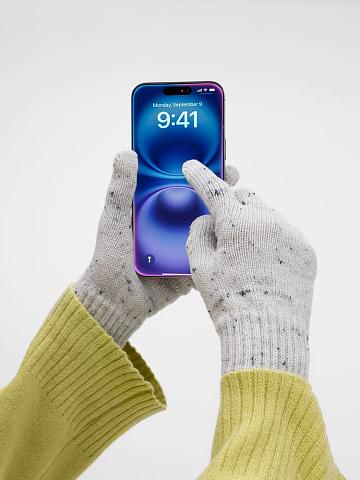 Перчатки сенсорные Spotti Senso, светло-серые - рис 4.