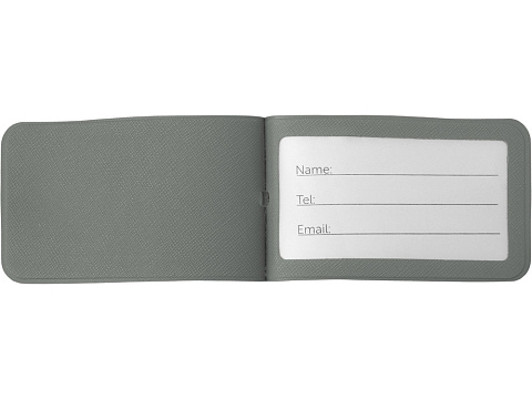 Багажная бирка Favor на силиконовой петле, серый - рис 3.