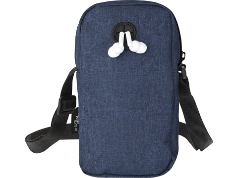 Сумка для телефона Ross из переработанного материала, синий navy - рис 3.
