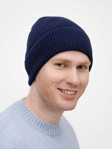 Шапка Nobilis Mono, темно-синяя - рис 6.