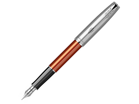 Перьевая ручка Parker Sonnet Essentials Orange SB Steel CT, перо: F, цвет чернил black, в подарочной упаковке.