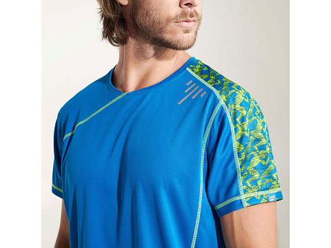 Спортивная футболка Sochi мужская, принтованный бирюзовый - рис 6.