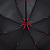 Зонт-трость Hidecolor с цветными спицами, черный с красным - миниатюра - рис 4.