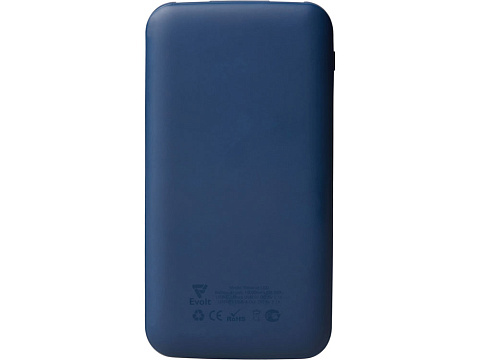 Набор из внешнего акуумулятора и универсального кабеля с подсветкой лого Reserve LED, 10000mAh, темно-синий - рис 9.