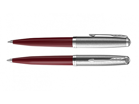 Шариковая ручка Parker 51 CORE BURGUNDY CT, стержень: M, цвет чернил: black, в подарочной упаковке. - рис 3.