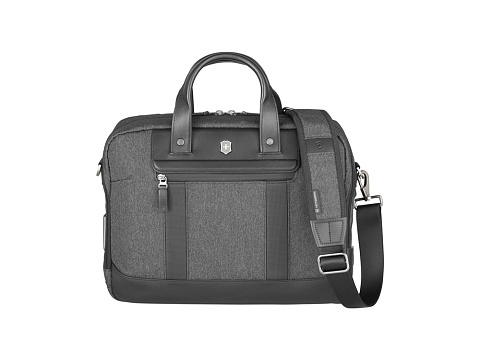 Портфель VICTORINOX Architecture Urban2 15" Briefcase 15'', серый, полиэстер/кожа, 42x13x31 см, 16 л - рис 4.