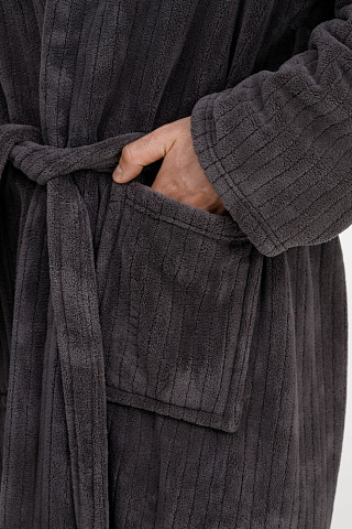 Халат флисовый Magic Mantle, темно-серый - рис 8.