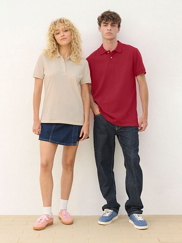 Рубашка поло унисекс Pacific, молочно-белая - рис 5.