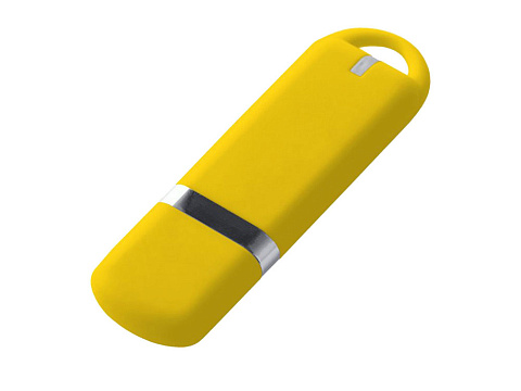 USB-флешка на 32 ГБ 3.0 USB, с покрытием soft-touch, жёлтый