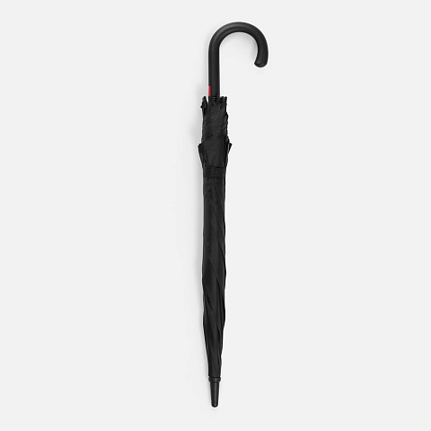 Зонт-трость Hidecolor с цветными спицами, черный с красным - рис 5.