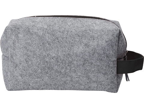 Органайзер для электроники и проводов Felt из RPET-фетра с ручкой, серый с черным - рис 5.