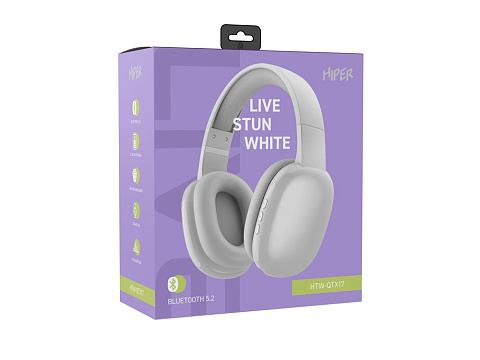 HIPER Наушники накладные Bluetooth HIPER LIVE STUN HTW-QTX17 - рис 9.