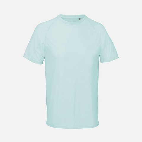 Футболка спортивная унисекс Vortex, зелено-голубая - рис 2.