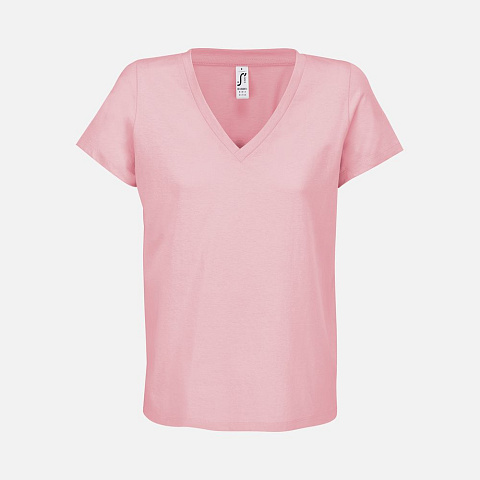 Футболка женская Regent Women с V-образным вырезом, розовая (candy) - рис 2.