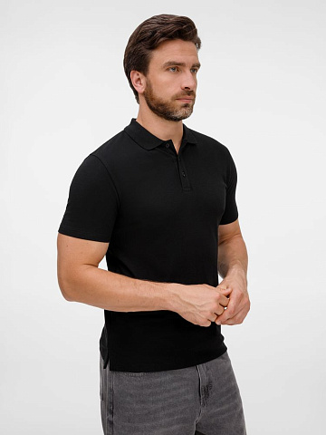 Рубашка поло унисекс Tervise, черная - рис 6.